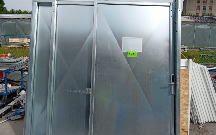 Autre Porte métallique coulissante de 240cmx250cm , ouverture 180cm avec serrure digit  118