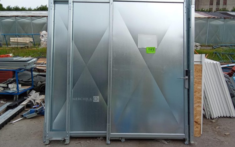 Autre Porte métallique coulissante de 240cmx250cm , ouverture 180cm avec serrure digit  124