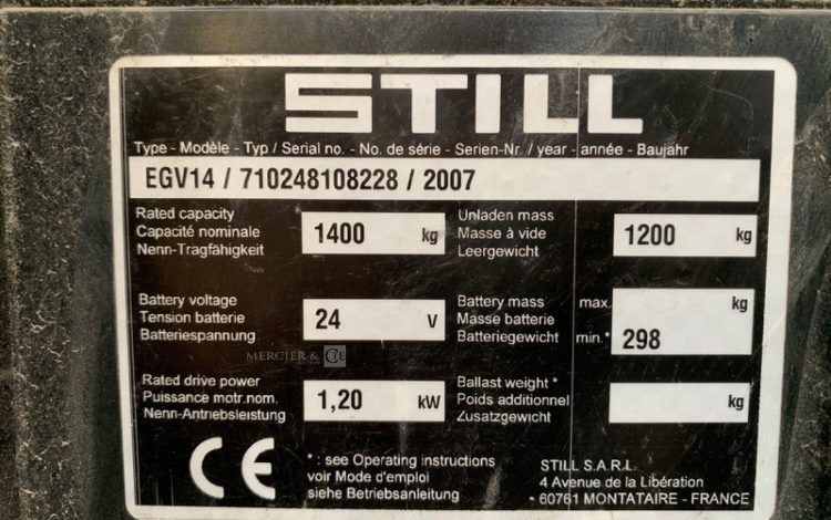 STILL EGV14  GER000015