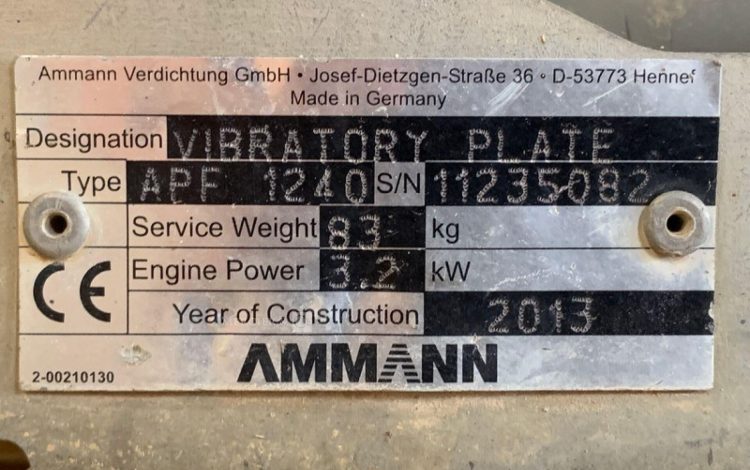 AMMANN APF1240  PLA750023