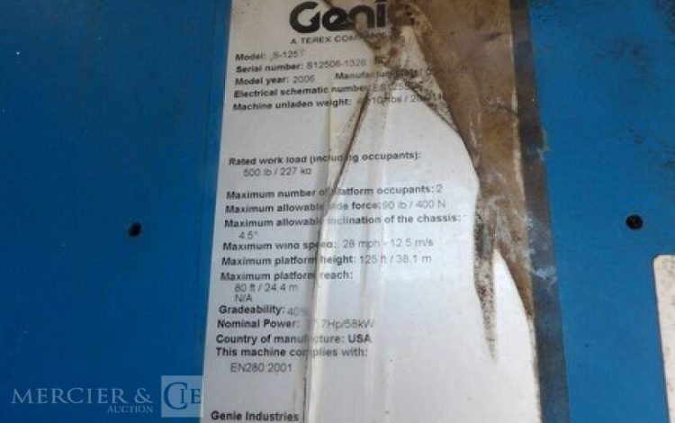 GENIE S-125  38TD3405