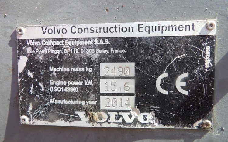 VOLVO ECR25D  189480