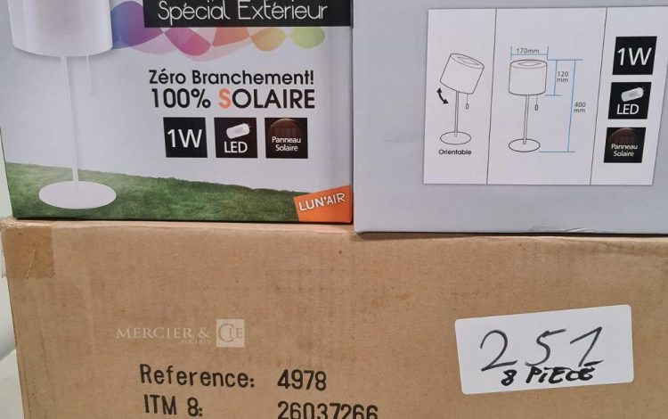 Autre Lot de 8 lampe à poser spécial extérieur zéro branchement 100% solaire , 1W , le  214