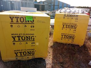 Autre Lot de 180 siporex ref:10005293, murs et cloisons YTONG. 625x150x250mm.  283