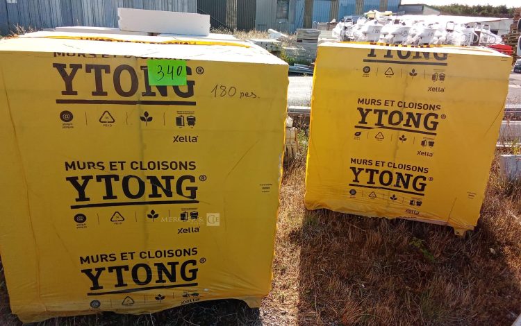 Autre Lot de 180 siporex ref:10005293, murs et cloisons YTONG. 625x150x250mm.  283