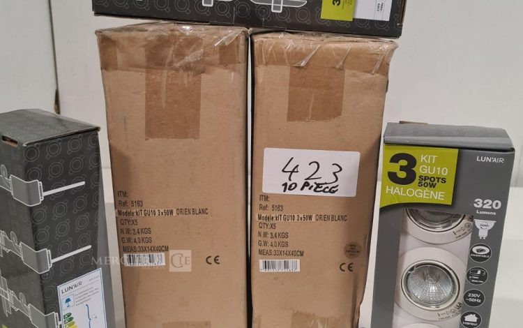 Autre Lot de 10 boites de 3 spots 50W , halogène , 320 lumens , marque Lun’Air  334