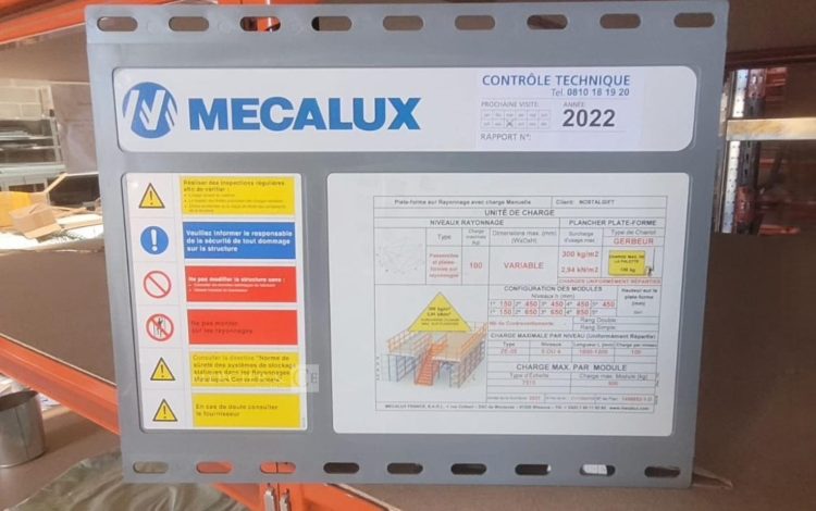 Autre Mezzanine denviron 90 m², de la marque MECALUX. La plateforme sera délivrée en  4
