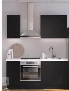 Autre Cuisine couleur anthracite  d’environ 180 cm ,de la marque OSKAB  Important : Le  6