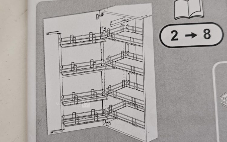 Autre Système de rangement de placard de cuisine, OSKAB. 2×4 étages, 4 petites étagère  63