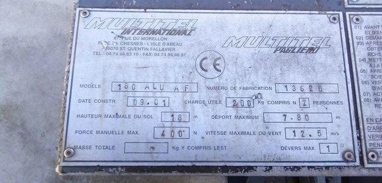 NISSAN CABSTAR E3,5T 3,0 TD 125 CV AVEC NACELLE MULTITEL ALU AF 20 M – DIESEL 4174 H BLANC 83APW59