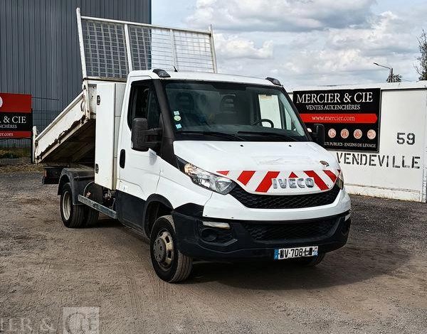 IVECO 35C13  BENNE SIMPLE CABINE COFFRE BLANC DV-708-LQ