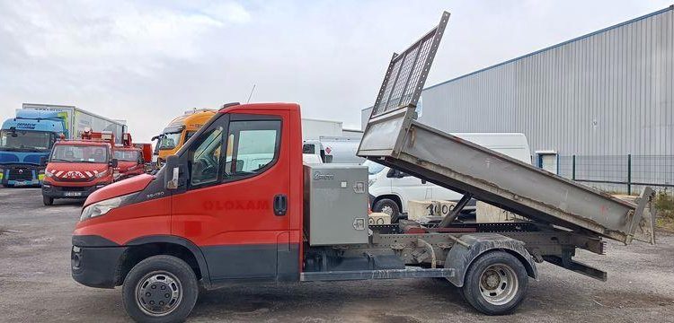 IVECO 35C13 BENNE SIMPLE CABINE COFFRE  EC-597-MX