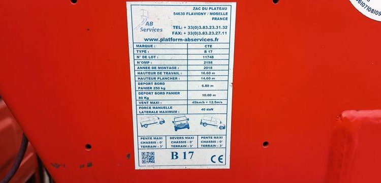 IVECO 35S12 AVEC NACELLE FRANCE ELC B17CTE 16M  FB-042-VF