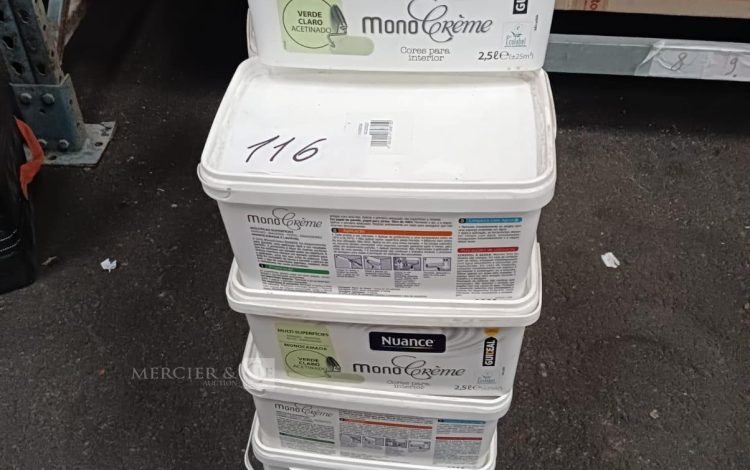 autre Lot de 20 sceaux de peinture 2,5L , couleur Verde Claro, Mono Crème , marque Nua  612