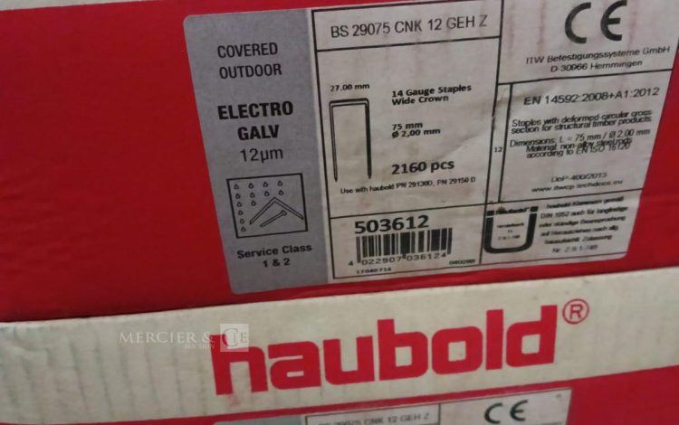 autre Lot de 11 boites d’agrafes  C-point zinguées 12mµ résine , marque Haubold  614