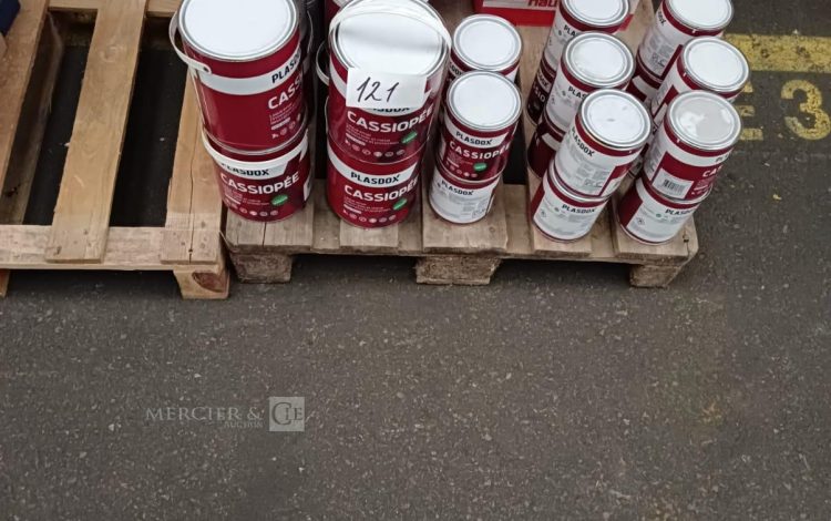 autre Lot comprenant 16 sceaux de 3L de laque émail finition bois et métal , CASSIOPEE  617