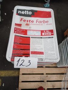 autre Lot de 20 boites de peinture 2,5L , couleur blanche , idéale pour les plafonds ,  619