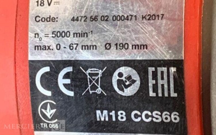 MILWAUKEE M18CCS66  SCI010092