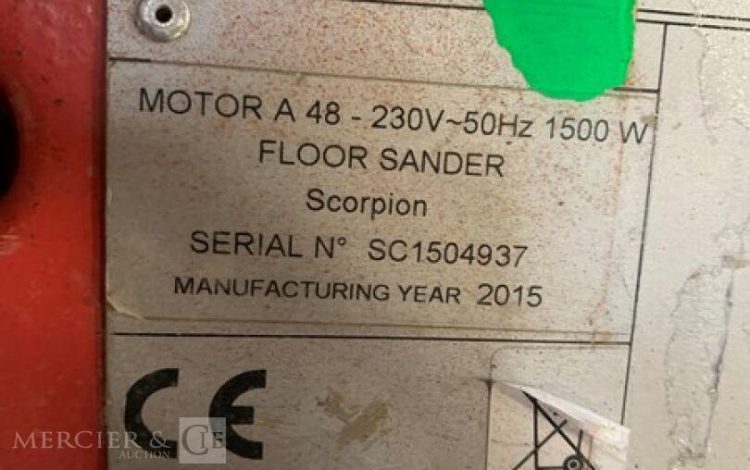 KUNZLE & TASIN FLOOR SANDER / SCORPION  114MAM7