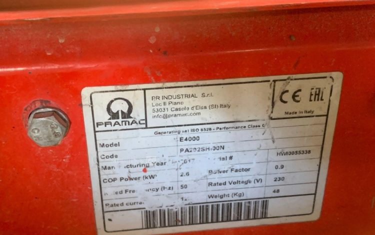 PRAMAC E4000  79MAM72025