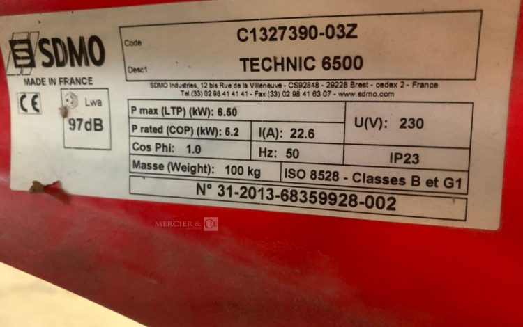 SDMO TECHNIC 6500  71MAM72025