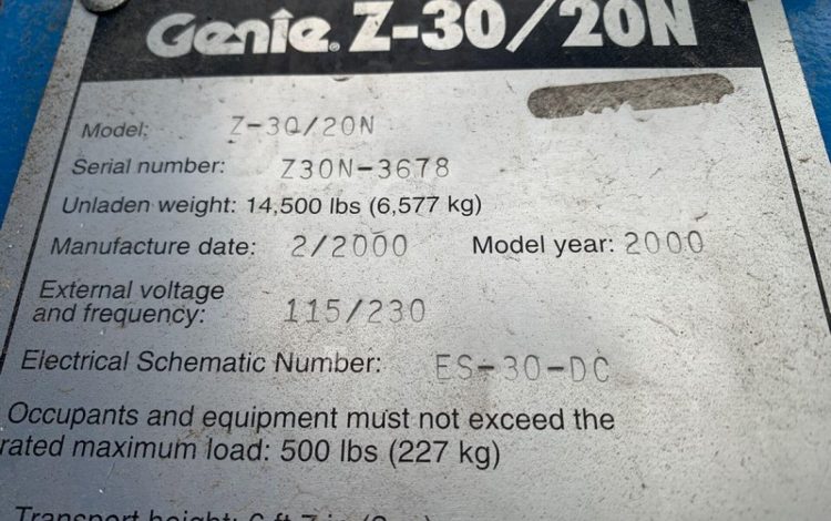 GENIE Z-30/20N  1607