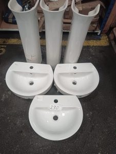 autre Lot de 3 lavabos avec pieds , lavabos de la marque PORCHER  764