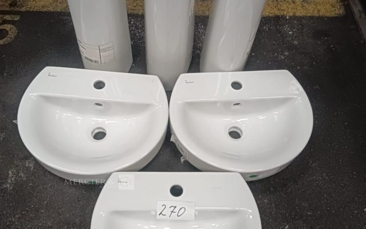 autre Lot de 3 lavabos avec pieds , lavabos de la marque PORCHER  764