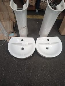 autre Lot de 2 lavabos avec pieds , lavabo de la marque PORCHER  765
