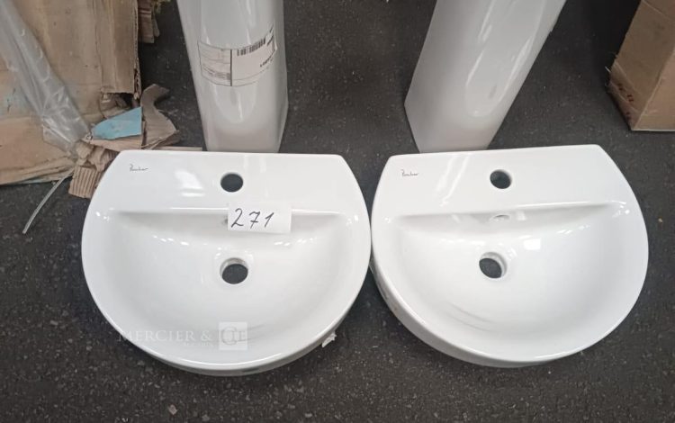 autre Lot de 2 lavabos avec pieds , lavabo de la marque PORCHER  765
