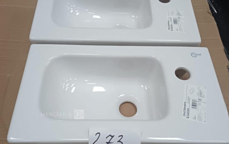 autre Lot de 2 laves mains de 25cm x 45cm , E132101 marque Ideal Standard  767