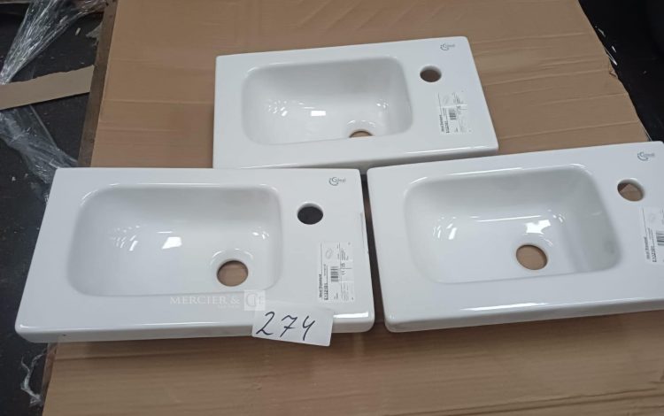autre Lot de 3 laves mains de 25cm x 45cm , E132101 marque Ideal Standard  768