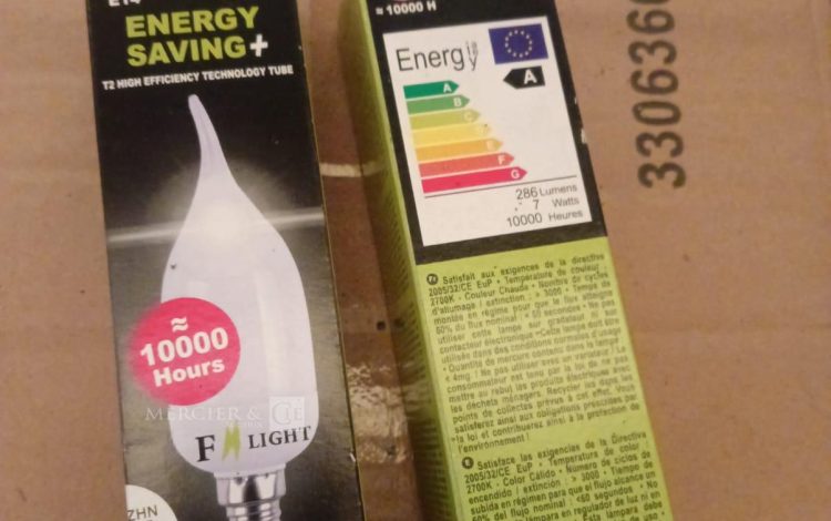 autre Lot d’environ 1000 ampoules Energy Saving + E14 , couleur 2700K , 7W  785