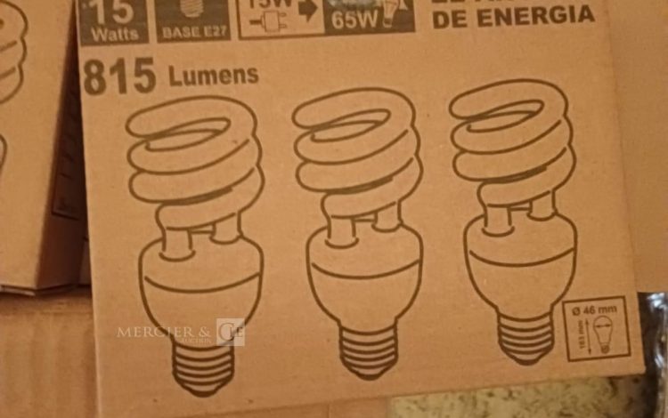 autre Lot d’environ 1000 ampoules 15W , 815 lumens , culot E27 , F light  788