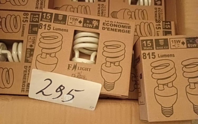 autre Lot d’environ 1000 ampoules 15W , 815 lumens , culot E27 , F light  789