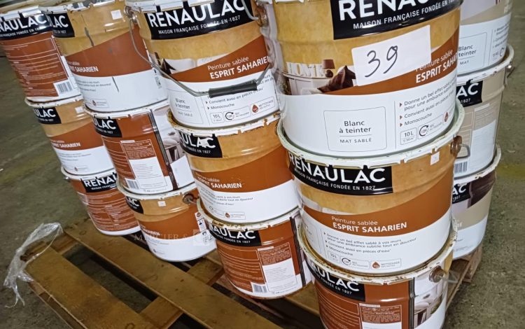 autre Lot de 12 sceaux de peinture sablée Esprit Saharien , couleur blanc à teinter ,  538