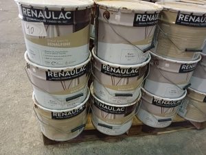 autre Lot de 12 sceaux d’enduit grain fin Renaufibre , couleur blanc à teinter ,  fini  539