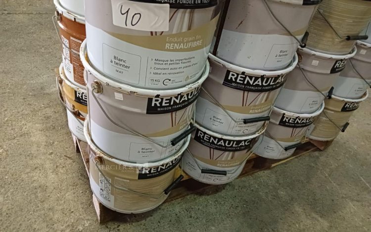 autre Lot de 12 sceaux d’enduit grain fin Renaufibre , couleur blanc à teinter ,  fini  539