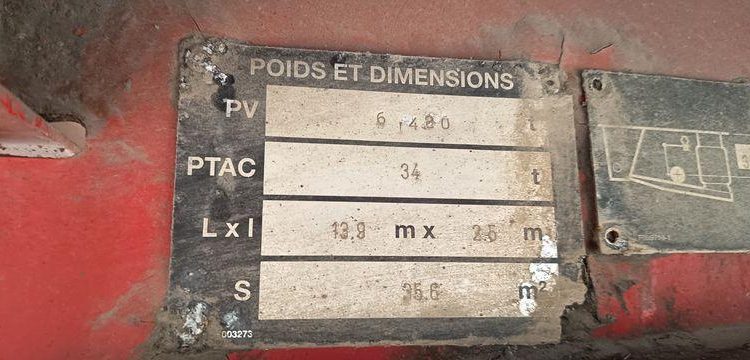 FRUEHAUF SREM PAROIS LATERALES SOUPLES COULISSANTES 13M 3 ESSIEUX SUSPENSIONS AIR  AR-261-NZ