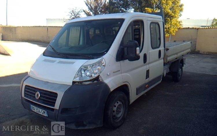 FIAT DUCATO DOUBLE CABINE 120 MULTIJET PLATEAU RIDELLES BLANC BA-204-GM