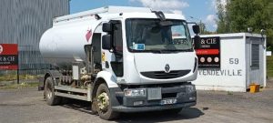 RENAULT MIDLUM 270 DXI CITERNE ,18 HEAVY 13000L PTAC 19 TONNES – DIESEL – 227470 KMS BLANC DH-024-QF
