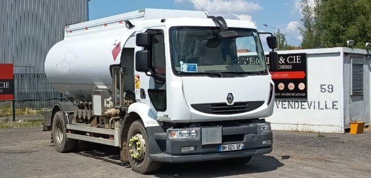RENAULT MIDLUM 270 DXI CITERNE ,18 HEAVY 13000L PTAC 19 TONNES – DIESEL – 227470 KMS BLANC DH-024-QF