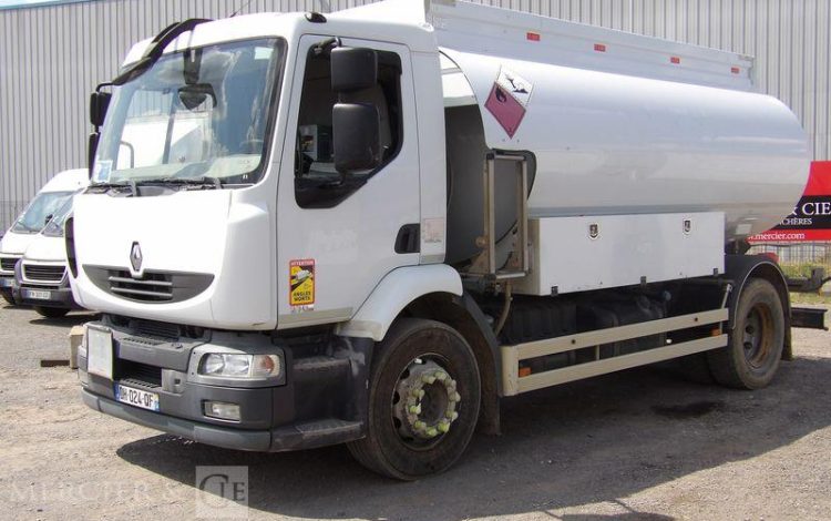 RENAULT MIDLUM 270 DXI CITERNE ,18 HEAVY 13000L PTAC 19 TONNES – DIESEL – 227470 KMS BLANC DH-024-QF