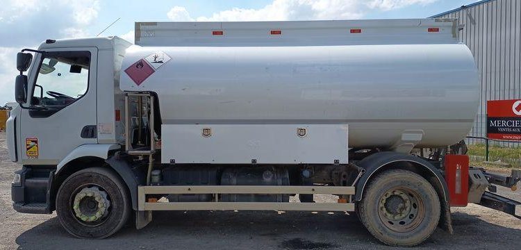 RENAULT MIDLUM 270 DXI CITERNE ,18 HEAVY 13000L PTAC 19 TONNES – DIESEL – 227470 KMS BLANC DH-024-QF