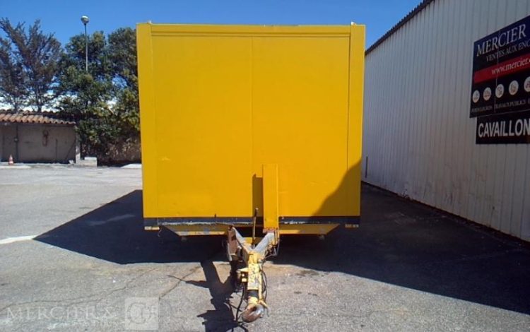COURANT REMORQUE ABRI DE CHANTIER 2 ESSIEUX PTAC 2.5T JAUNE EH-581-HB
