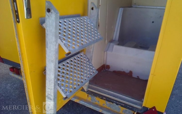 COURANT REMORQUE ABRI DE CHANTIER 2 ESSIEUX PTAC 2.5T JAUNE EH-581-HB