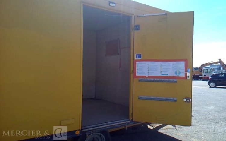COURANT REMORQUE ABRI DE CHANTIER 2 ESSIEUX PTAC 2.5T JAUNE EH-581-HB