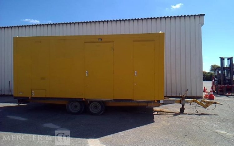 COURANT REMORQUE ABRI DE CHANTIER 2 ESSIEUX PTAC 2.5T JAUNE EH-581-HB
