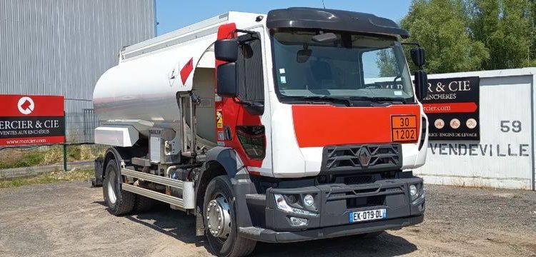 RENAULT CITERNE D19 HIGH P4X2 280E6 13500L – PTAC 19 TONNES –  DIESEL – 170381 KMS BLANC EK-079-DL