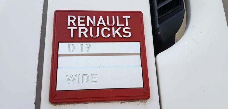 RENAULT PORTEUR D19 WIDE PAROIS LATERALES SOUPLESCOULISSANTES 8M 2 ESSIEUX SUSP. AIR HAY  EQ-439-GM